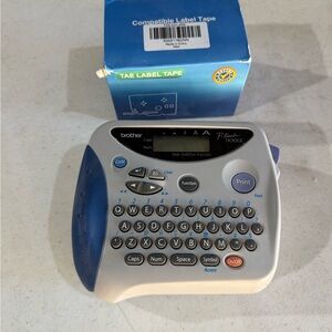 Brother Label Maker with Blue and Black Accents